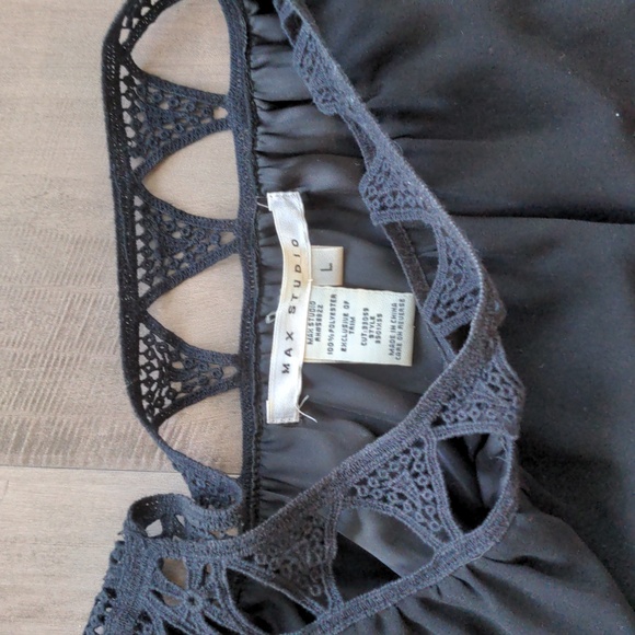 Max Studio Black Dress Large - Picture 2 of 3